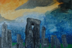 Stonehenge, mijn eerste schilderij oktober 2009